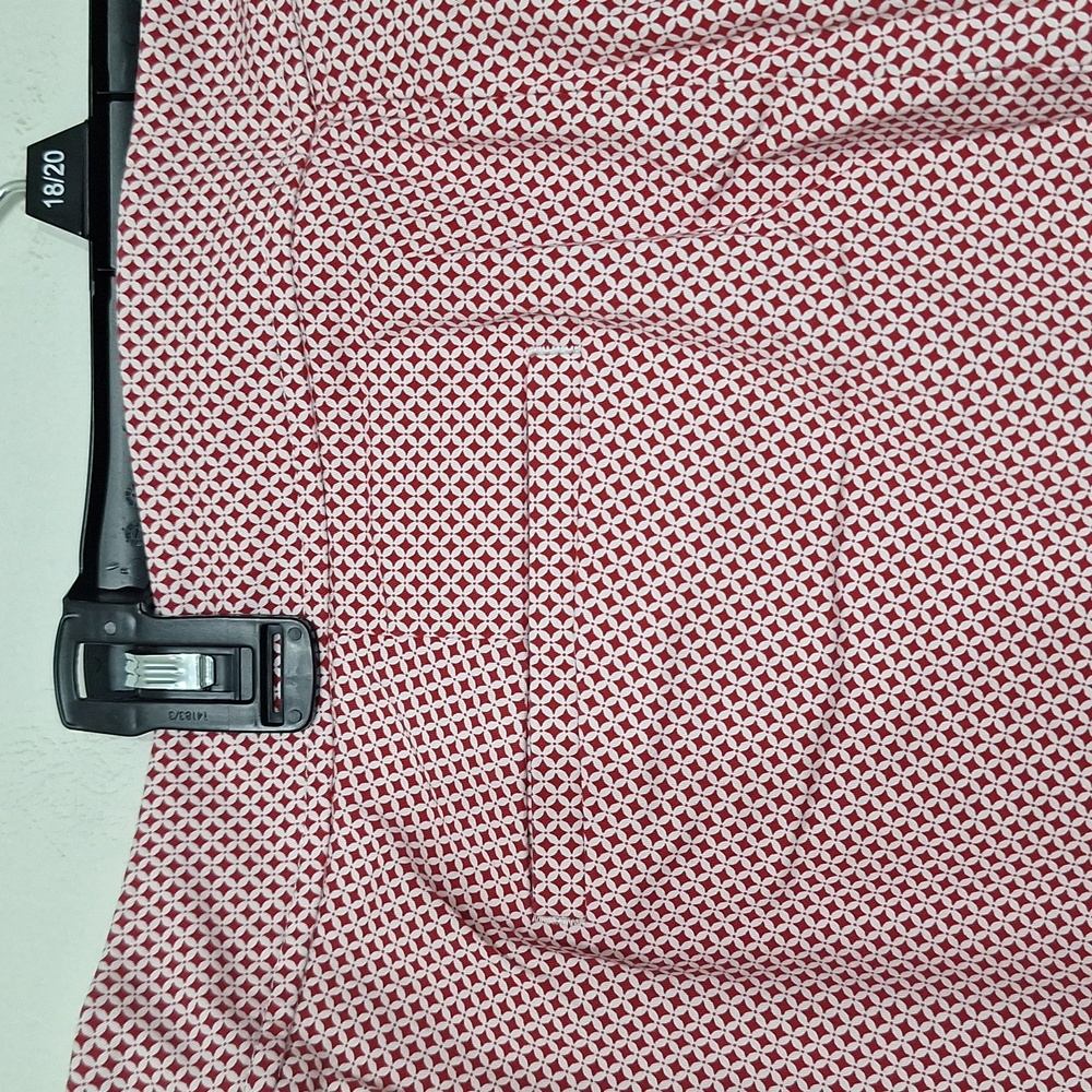 Talbots Capri Pants Red White Pattern - Picture 5 of 8
